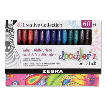 Zebra® Doodler'z Gel Pen, Stick, Bold 1 Mm, Assorted Ink And Barrel Colors, 60-pack freeshipping - TVN Wholesale